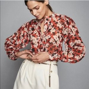 Reiss Provence Ikat Floral Blouse